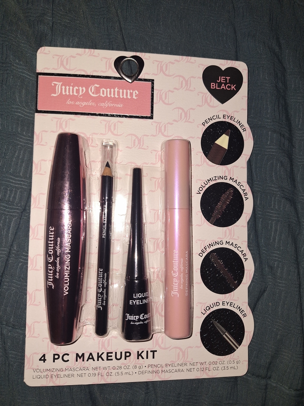 Juicy Couture Jet Black Eyeliner & Mascara 4-Piece Eye Set